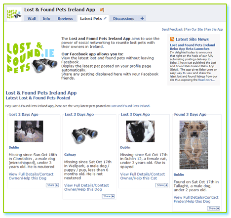 Our Facebook App tab Facebook App Tab